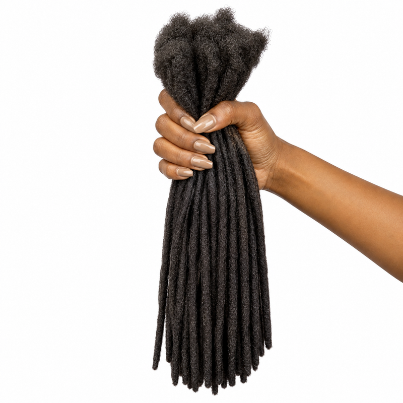 Extensions de Locks 100% Naturelles – Finition Arrondie | Dreadlocks Permanentes Faites Main