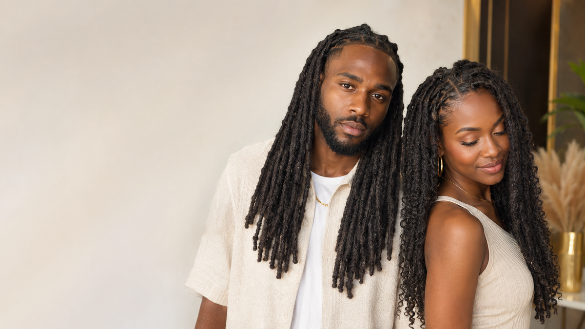 Résultat naturel après la pose d'extensions de locks en cheveux humains